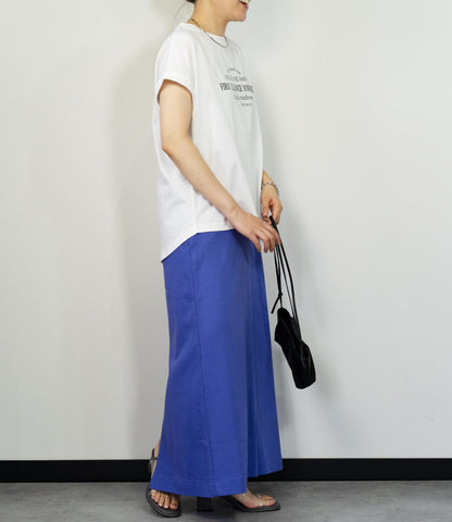 【接触冷感】レタリングフレンチスリーブTシャツ