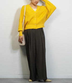 デザイン編みニットカーディガン