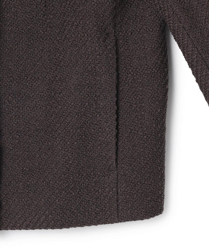 MULLIN / ウールツイードメタルボタンノーカラージャケット