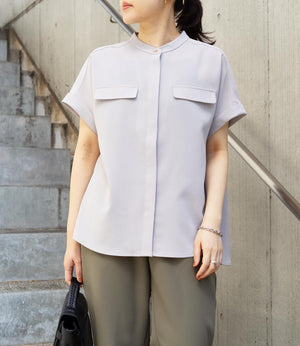 きれいめフラップサファリブラウス