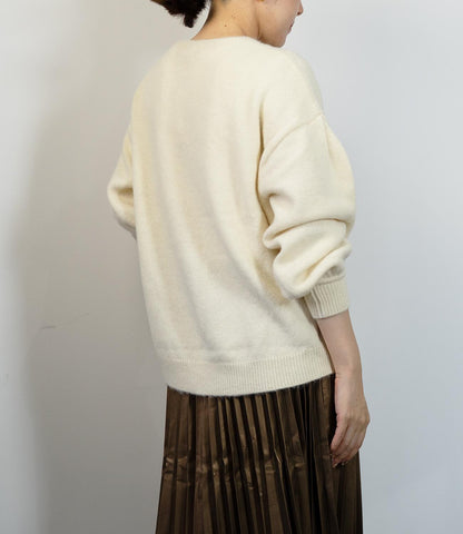 フォックス混カーブカーディガン