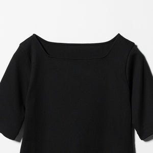 ニットライク スクエアネック カットソー