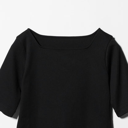 ニットライク スクエアネック カットソー