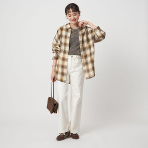 ［size SHORTあり］シアー チェック シャツ