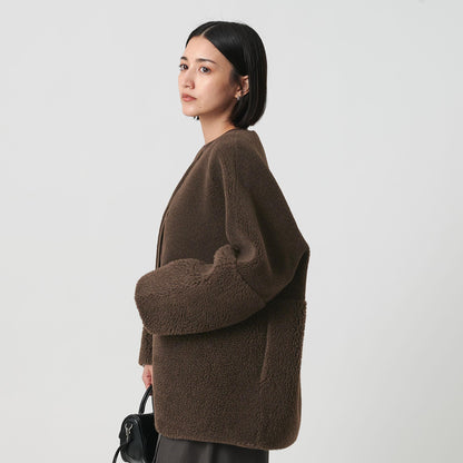 【WEB限定】ボア×フェイクムートン リバーシブルジャケット
