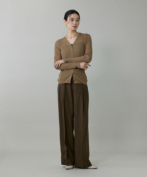 ライトカルゼ ツータックワイドパンツ