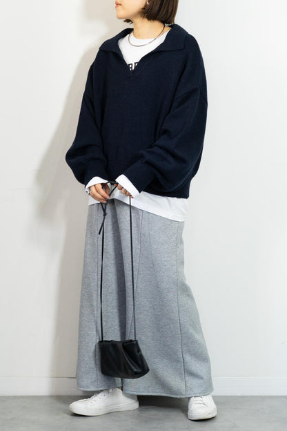 スキッパーニットプルオーバー