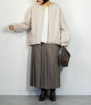 メランジ切替ノーカラーコート