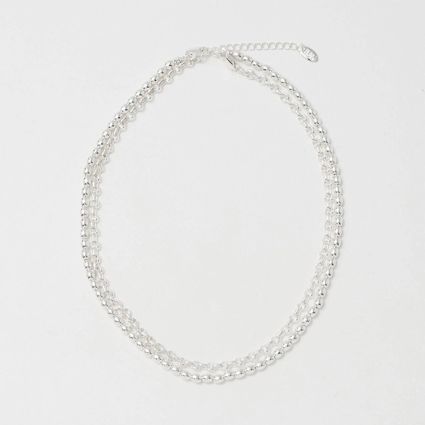 2連 ミックスチェーン 3WAY ネックレス