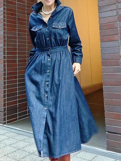 デニムフレアワンピース