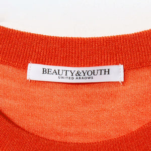 ウールナイロン シアーノースリーブニット