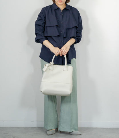 レイヤードライクダブルフリルシャツ