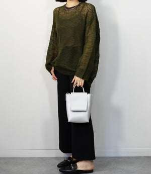 メッシュニットトップス