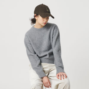 フォックスカシミヤブレンド クルーネックニットプルオーバー