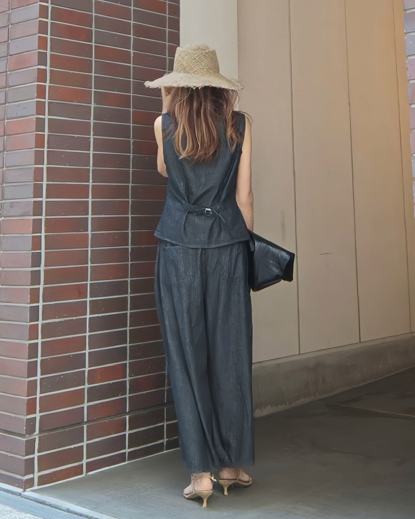 【セットアップ可】ワイドデニムパンツ