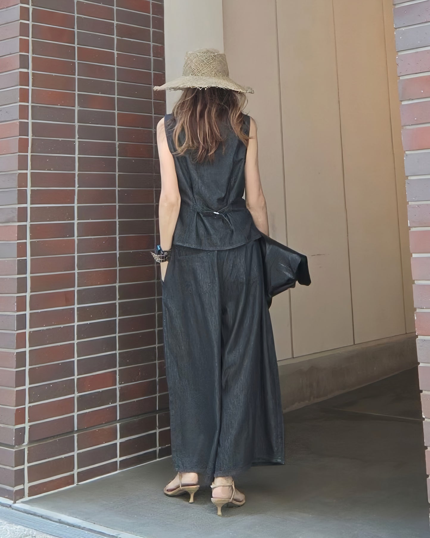 【セットアップ可】ワイドデニムパンツ
