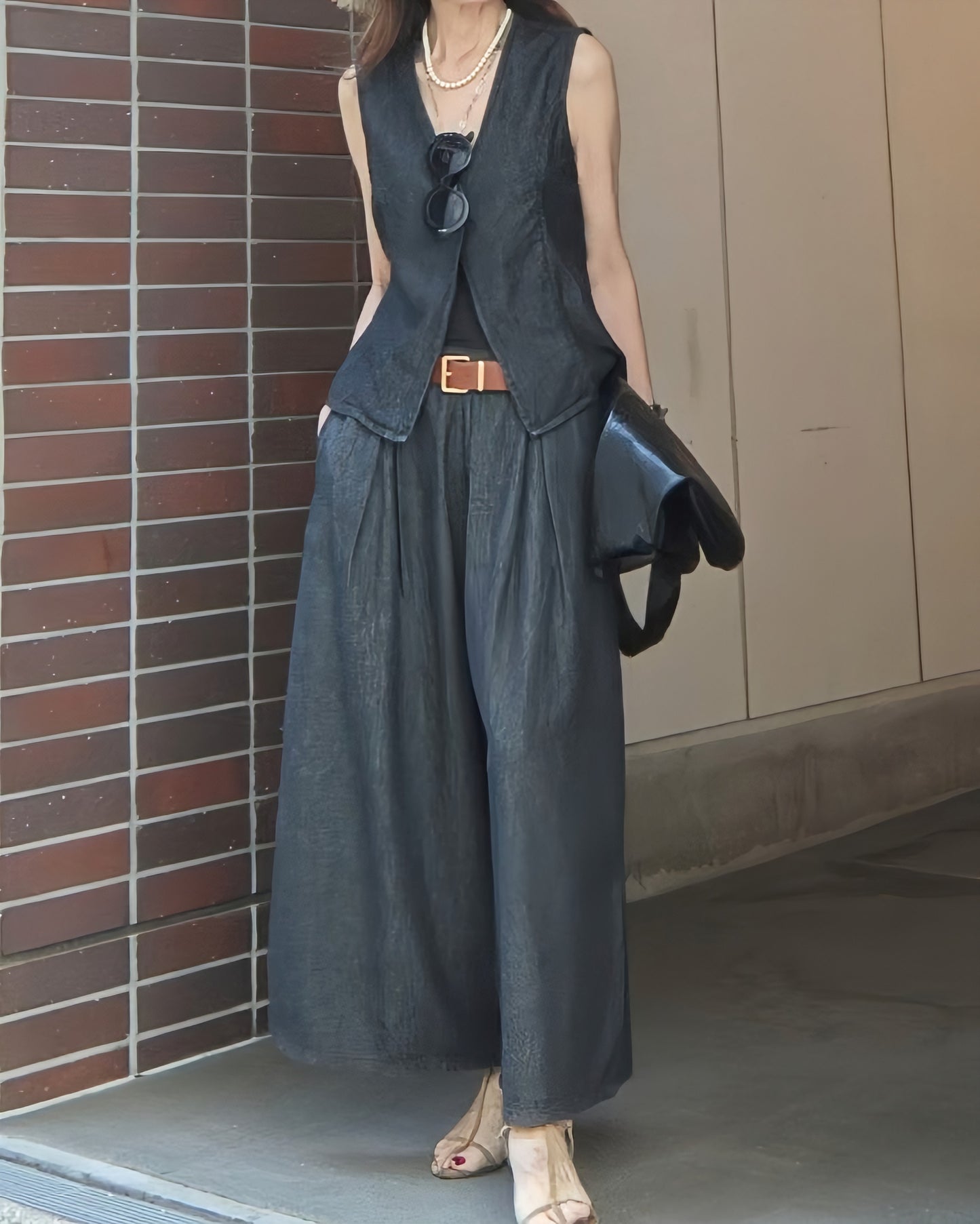 【セットアップ可】ワイドデニムパンツ