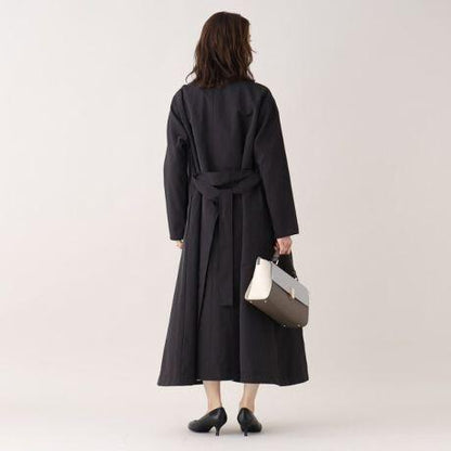 リネン混クラシカルガウンコート