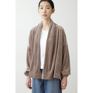 コーデュロイボンバーフーデッドカーディガン