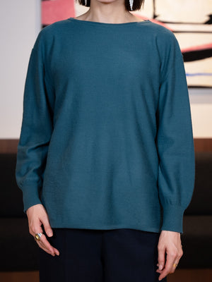 ボートカラーボリュームスリーブニット