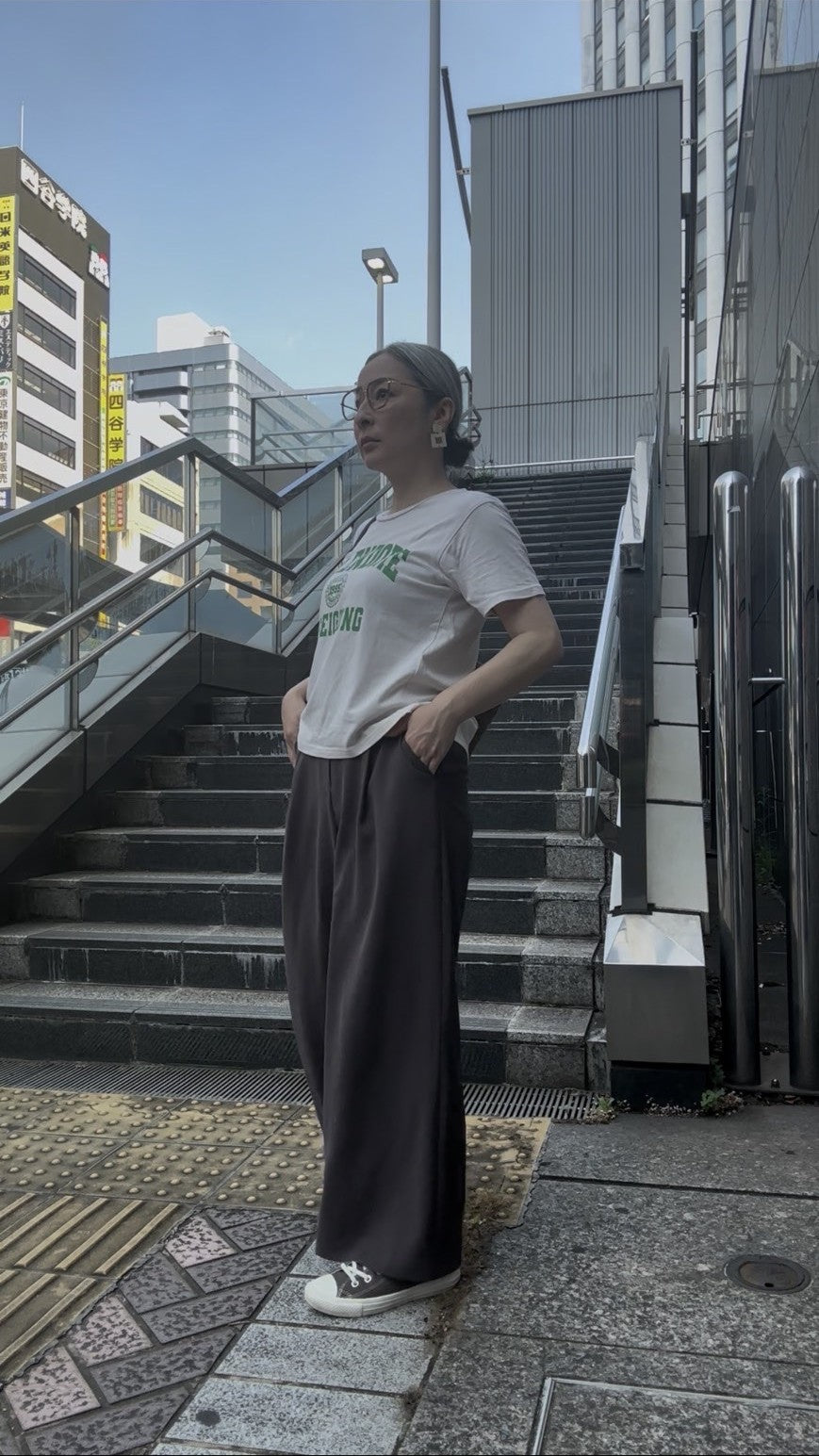 ドレープワイドタックパンツ