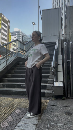 ドレープワイドタックパンツ