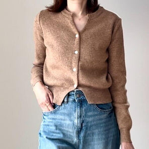 キーネックカーディガン