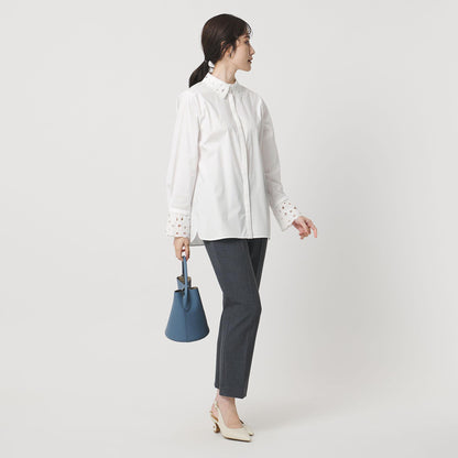 エンブロイダリー カラー シャツ ‐ウォッシャブル‐