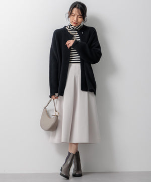 ウーステッドウール リブタートルネック ニット