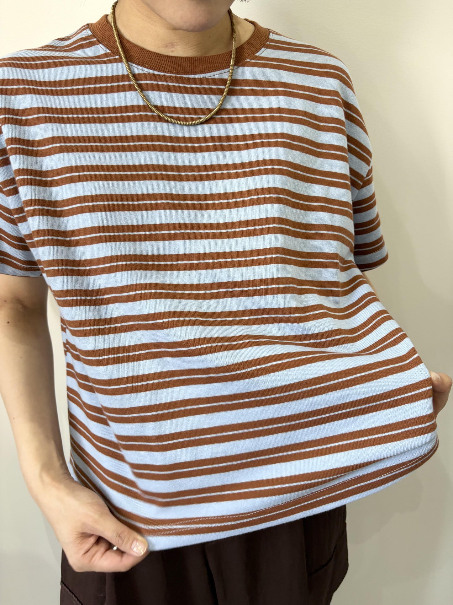 ダブルボーダーボックスクロップドT