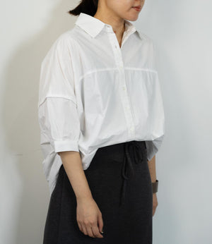 ギャザースリーブ半袖シャツ