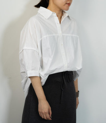 ギャザースリーブ半袖シャツ
