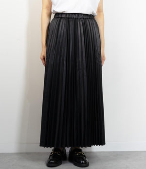 フェイクレザープリーツスカート