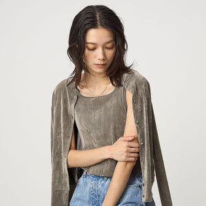 シアー フロッキー タンクトップ