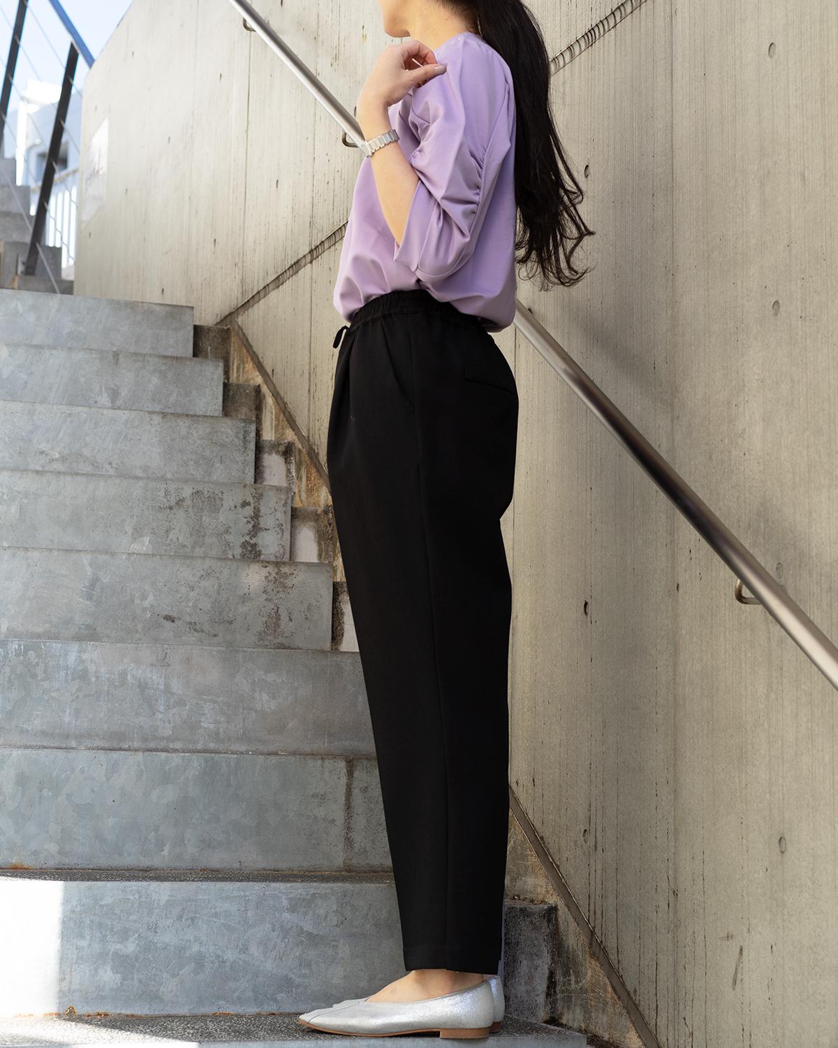 クルーネックボリュームスリーブカットソー