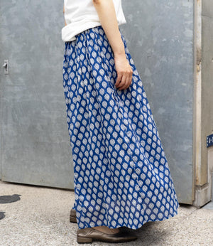 プリントボイルギャザースカート