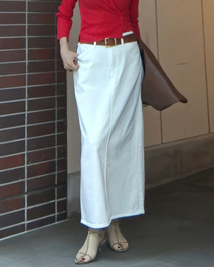 ホワイトデニムスカート