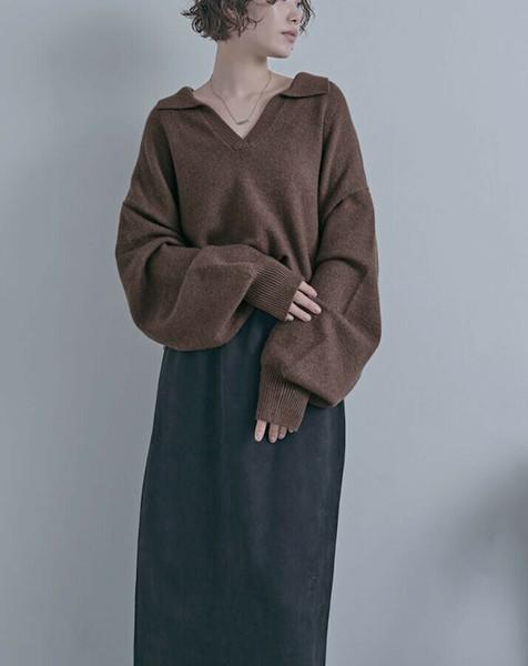 スキッパーニットプルオーバー