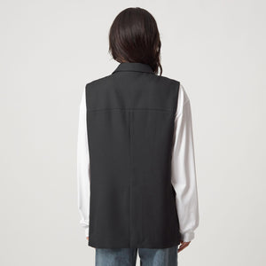 ツイードライク ジレ マシンウォッシャブル 帯電防止