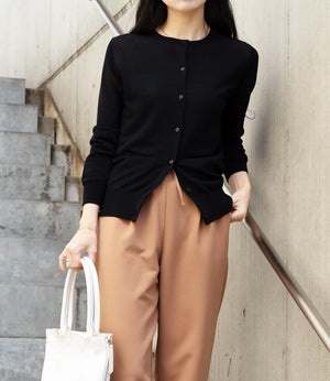 【UV加工・接触冷感】クルーネックカーディガン