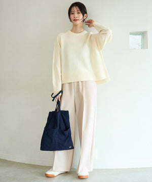 カシミヤブレンド クルーネックニット