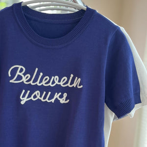 刺繍ロゴニット