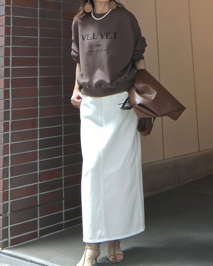 ベルベットロゴスウェット