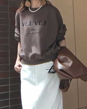 ベルベットロゴスウェット