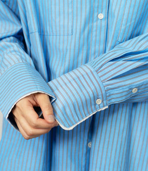 ストライプオーバーシャツ