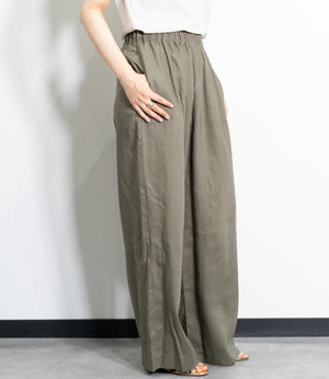 リネンミックスストレートパンツ