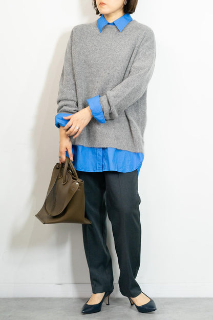 FOX混バックスリットオーバーニット