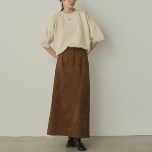 ぽわん5分袖ニットプルオーバー