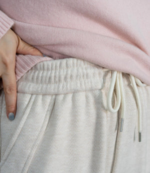 ヘリンボーン裏起毛イージーパンツ