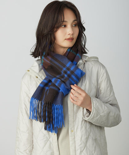 カシミヤチェック マフラー